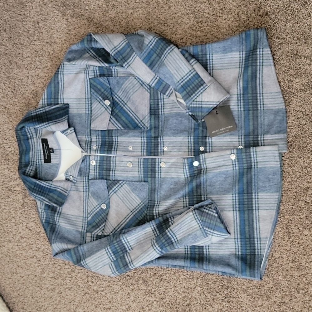 𝅺nwt Marc New York size Large flannel shirt. Super soft!